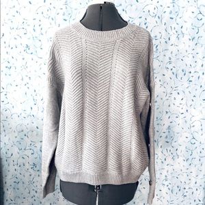 Andrew Marc Light Grey Pullover Sweater Co…
